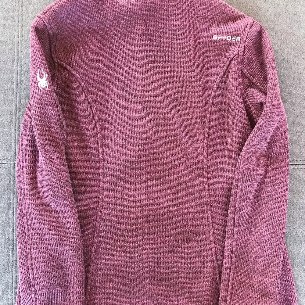 Spyder Pink Zip-Up Sweater Fleece Jacket - Picture 3 of 3